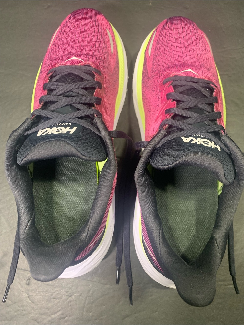 HOKA Clifton 8 Women’s Fuchsia Running Walking Sneakers Shoe Size-9.5 - Picture 6 of 12